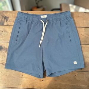 Marine Layer 6" Saturday Mineral Blue Hybrid Swim Gym Performance Shorts Men S